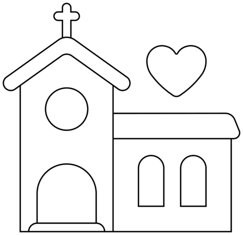 Wedding Emoji Coloring Page